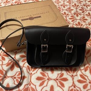 $190 Leather Satchel Company 11” Black Satchel - excellent pre-owned condition!